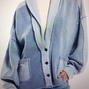 Free People Shirt Jacket Blue Size S *Great For Spring*